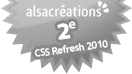 Site récompensé au Concours CSS Refresh d'Alsacréations